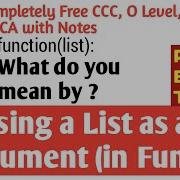 Passing List To Function In Python Hindi Passing List As Argument To Function Hello DHIRENDRA