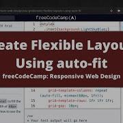 Create Flexible Layouts Using Auto Fit CSS Grid FreeCodeCamp Tutorial