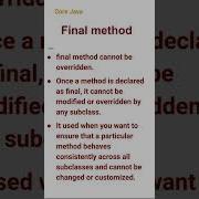 Final Method 53 Corejava