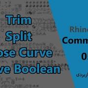 Rhino Commands 05 Trim Split Close Curve Curve Boolean