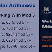 Working With Mod 5 In Modular Arithmetic
