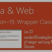 Wrapper Classes In Java 37 NumberOfLeadingZeros Method Of Integer And Long Wrapper Classes