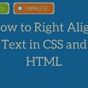 How To Right Align Text In CSS And HTML CSS Tutorial