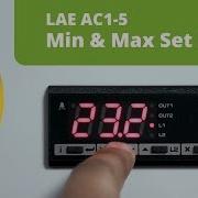 Setting Min Max Set Points LAE AC1 5 Digital Controller