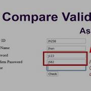 Part 3 Compare Validator In ASP NET Web Forms