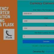 Currency Converter Application Using Python Flask And Web Scraping