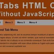 Create Tabs Using Only CSS Tabs Menu With CSS