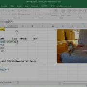 Excel Calculate The Number Of Years Months And Days Between Two Dates By Chris Menard