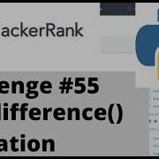 Hackerrank Python Challenge 55 Set Difference Operation