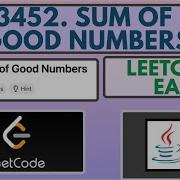 Leetcode 3452 Sum Of Good Numbers Easy Java Solution