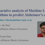 A Comparative Analysis Of Machine Learning Algorithms To Predict Alzheimer S Disease CellTalk