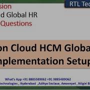 Oracle Fusion Cloud HCM Global HR Implementation End To End Process Real Time Placement