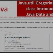 Java Util GregorianCalendar Class Introduction Java Date And Time Date And Time In Java
