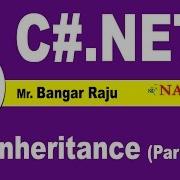 Inheritance Part 2 C NET Tutorial Mr Bangar Raju