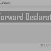 Oracle Forward Declaration