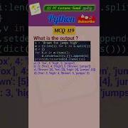 Python MCQ 119 Dict Test Your Skills Python Pythonprogramming Pythoninterview Shorts Trending