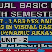 PART 3 ARRAYS AND ITS TYPES IN VISUAL BASIC 6 0 DYNAMIC ARRAY