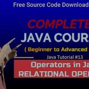 Relational Operators In Java HINDI