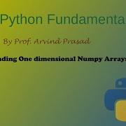 Python Reading One Dimensional Numpy Arrays