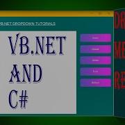 Dropdown Menu And Responsive Windows Form Application In VB NET C