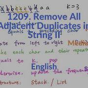LeetCode 1209 Remove All Adjacent Duplicates In String II Explanation And Solution