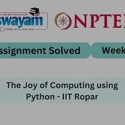 The Joy Of Computing Using Python Week 1 NPTEL Answers Nptel Nptel2026 Myswayam