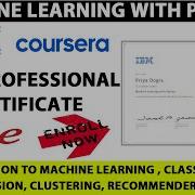 IBM Free Certificate Python With Machine Learning Free Course Coursera Professional Certificate