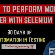 Действие наведения мыши с использованием класса Actions в Selenium WebDriver Учебные пособия по
