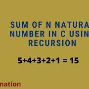 6 EXAMPLE SUM OF N NATURAL NUMBER IN C USING RECURSION Function Cprogram Recursion