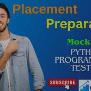 Placement Preparation Mock Test Module 2 Python Programming CCBP Next Wave 2023 24