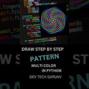 Colorful Geometric Pattern In Python Turtle Hypnotic Visuals With HSV Colors Shorts Python