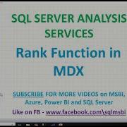 Rank Function In MDX Mdx Queries Rank Ssas Rank Function
