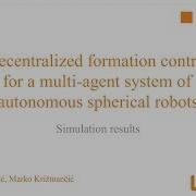Decentralized Formation Control For A Multi Agent System Of Autonomous Spherical Robots Simulation