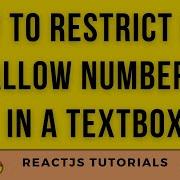 Allow Input Type Number Textbox ReactJS Javascript Validation