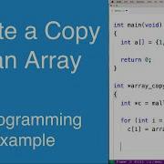 Create A Copy Of An Array C Programming Example