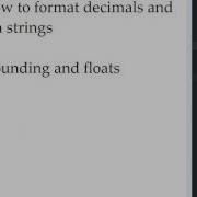 3 How To Format Decimals In Output Strings