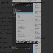 Button Press Effect In Unity