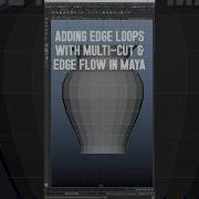 How To Add Edge Loops With Edge Flow Using Multi Cut Tool In Maya Malayalam
