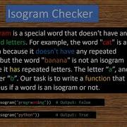 Isogram Detection In Python Programming Exercise Solution