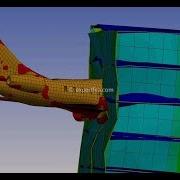 ANSYS WB Explicit Dynamics FEA Simulation Of Plane Impacting And Crashing Into A Building