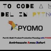 Python Optimization With Pyomo Multi Production Planning Example