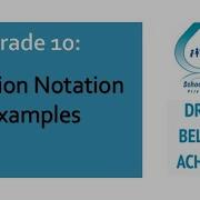 Grade 10 Function Notation Examples
