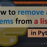 How To Remove All Items From A List In Python