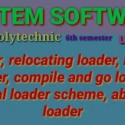 SYSTEM SOFTWARE 6 Semester Unit 6 Loader Types Of Loader Relocating Loader
