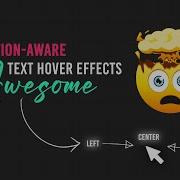 Direction Aware Text Hover Effects CSS Javascript