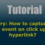 JQuery How To Capture On Click Event On Click Upon A Hyperlink