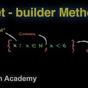Worked Example Roster To Set Builder Form Sets Grade 11 Math Khan Academy
