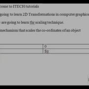 2D Transformation Scaling Computer Graphics C