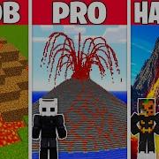 NOOB Vs PRO Vs HACKER EN UZUN YANARDAĞ YAPI KAPIŞMASI Minecraft