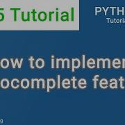 How To Implement Autocomplete Feature With PyQt5 In Python